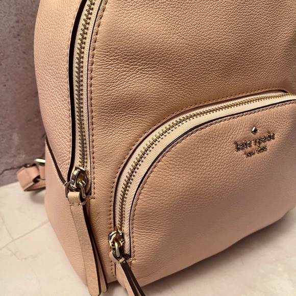 Kate Spade Pink Backpack Pebbled Leather, Adjustable Straps - Picture 4 of 11